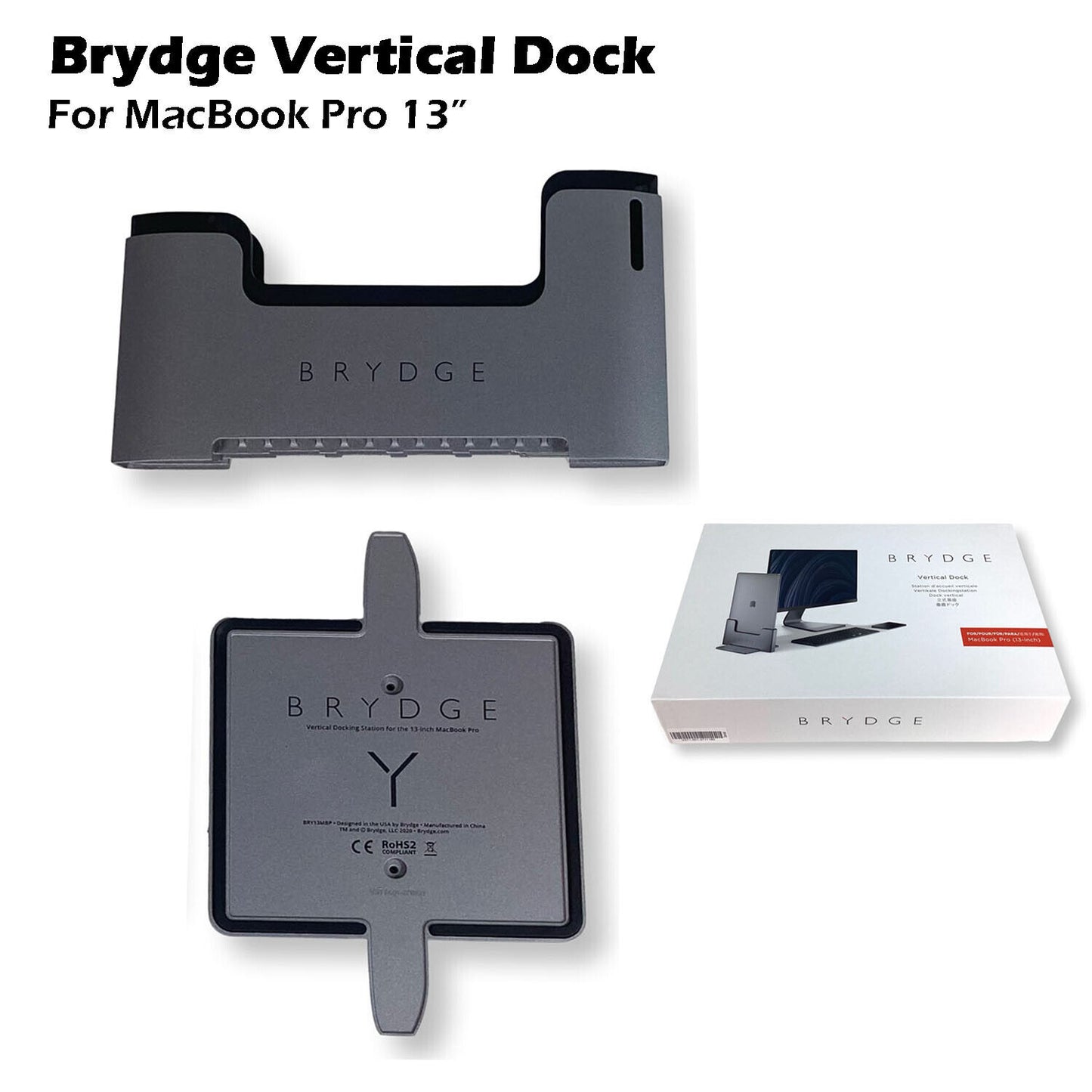 Lot of 2 Brydge BRY13MBP Vertical Dock Stand Apple Macbook Pro 13 inch 2016-2022