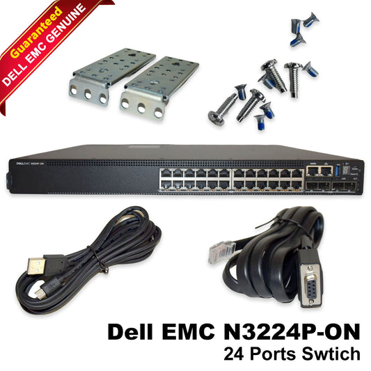 Dell EMC N3224P-ON 24x1G 4x10G 2x100G PoE 1050W 3L Network Ethernet Switch GM1R7