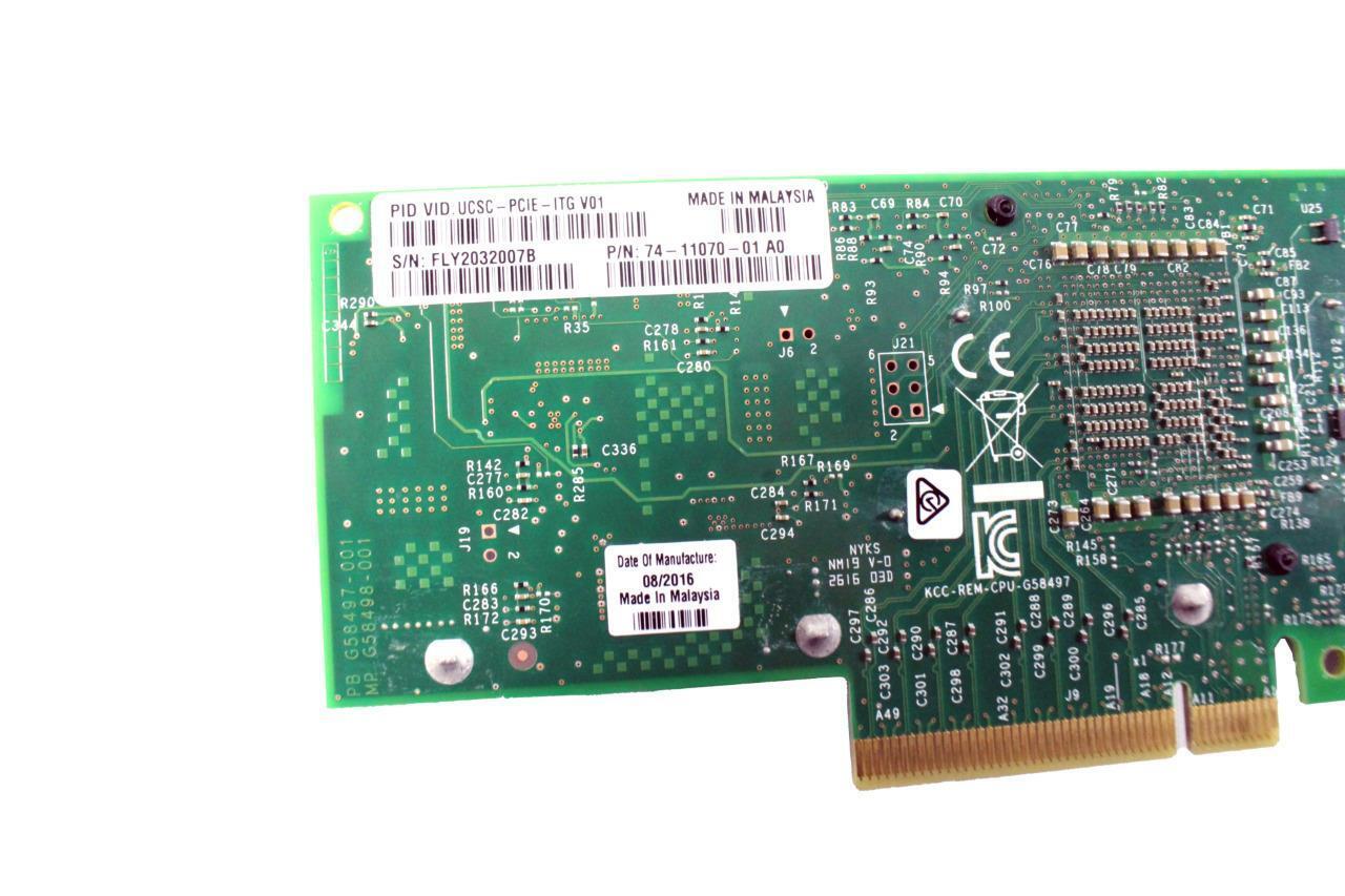 Cisco UCSC-PCIE-ITG X540-T2 10Gbase-T Network Adapter 74-11070-01 *Low Profile*