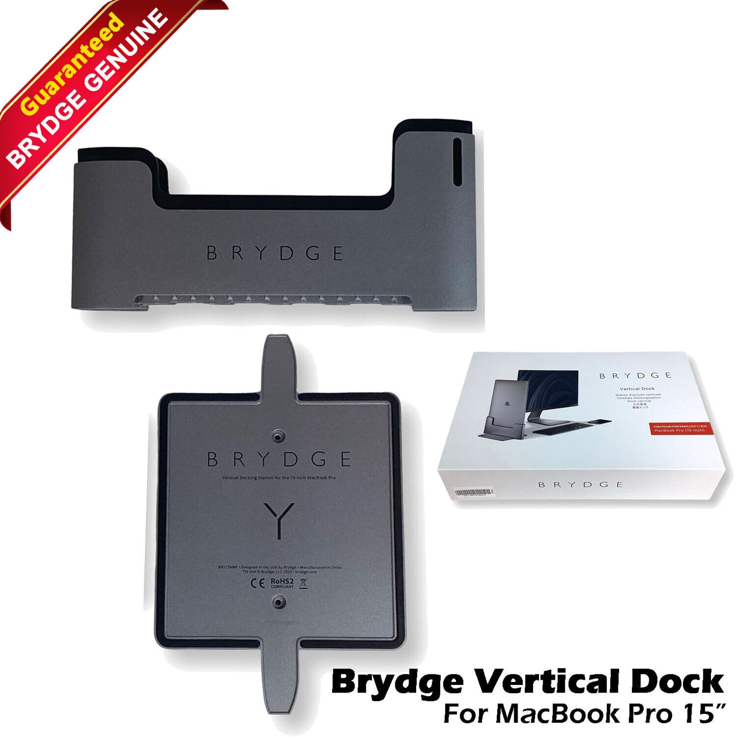 lot of 2 Brydge BRY15MBP Vertical Dock Stand for Apple Macbook Pro 15" 2016-2019