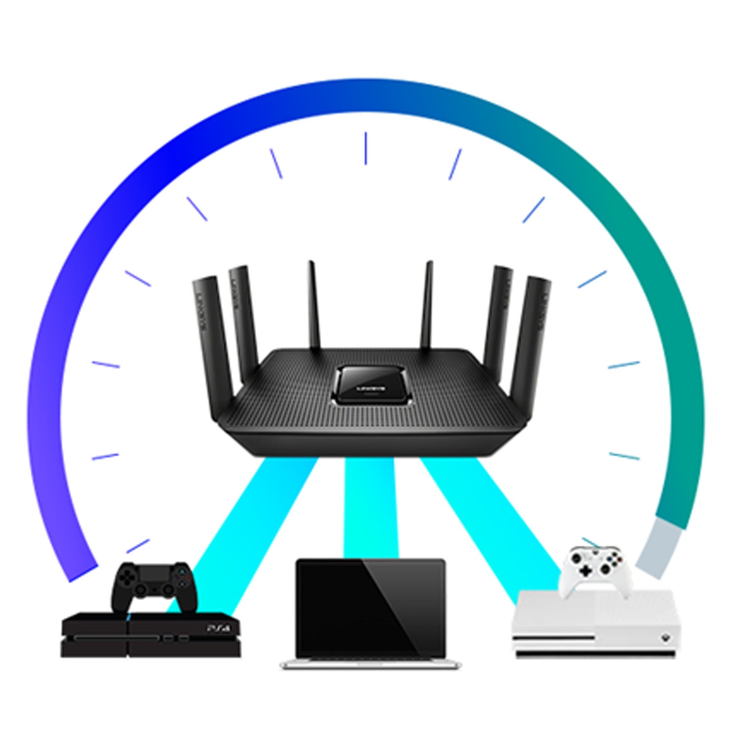 Linksys MR8300 V1.1 AC2200 Tri-Band Mesh Router MU-MIMO High Speed Wi-Fi MR8300