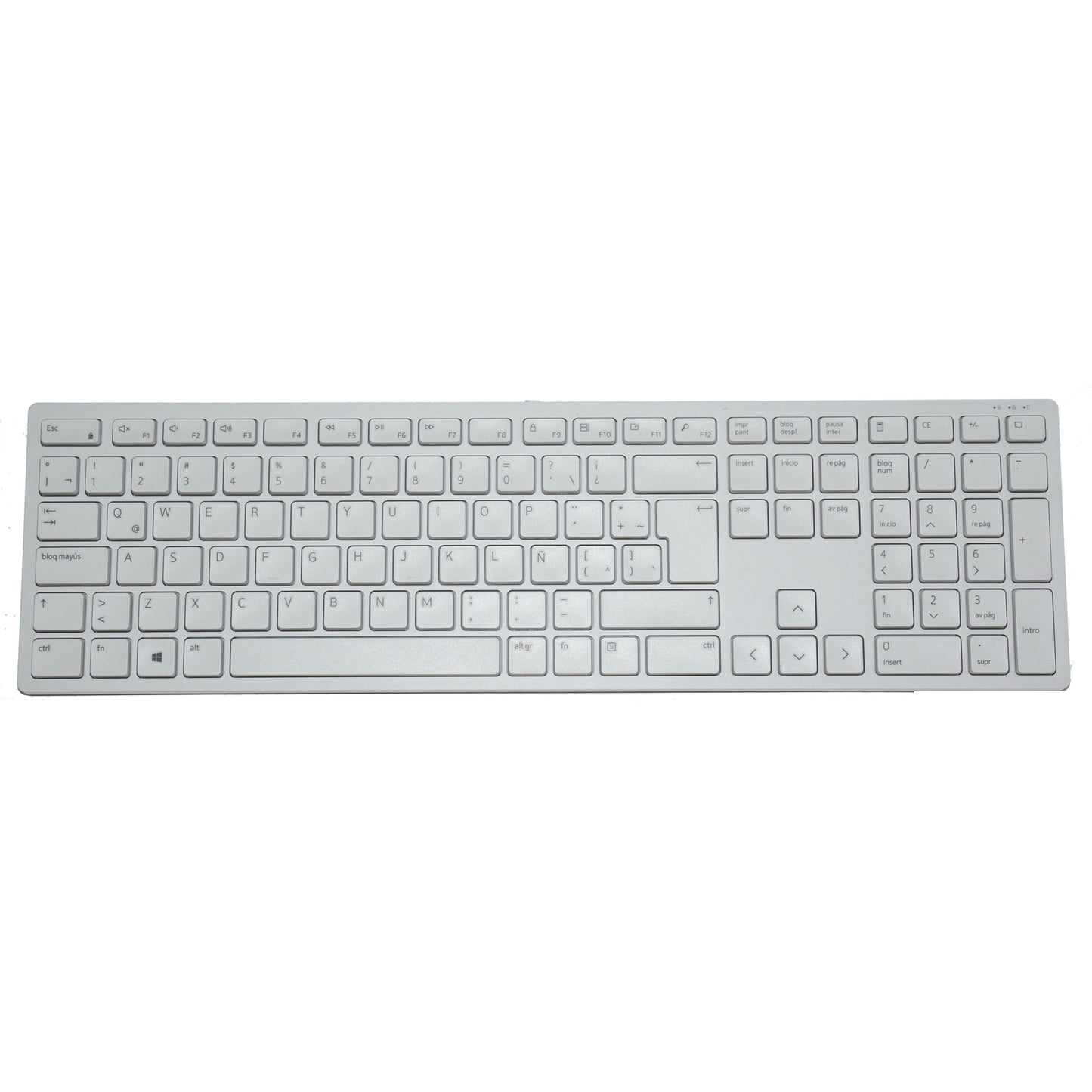 Dell KM5221W Pro White 2.4GHz Latin QWERTY Wireless Keyboard and Mouse HGX2K
